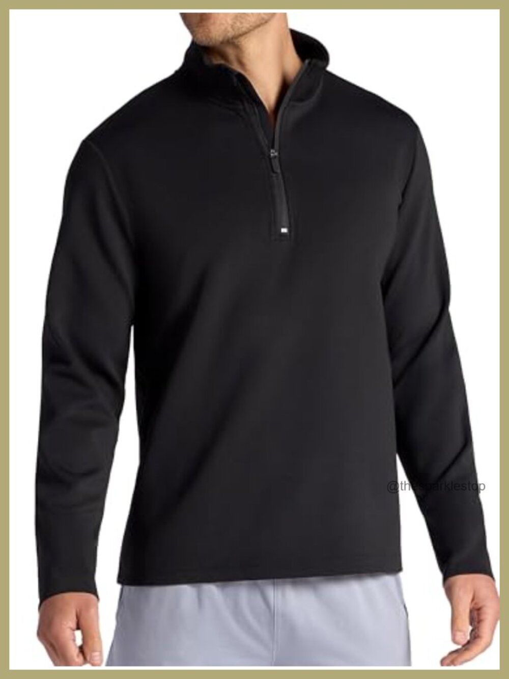 Men's Recovery Quarter-Zip Pullover Thumbhole Sleeves Midweight Standard Fit